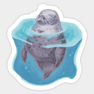 Silly Seal Vibing Sticker